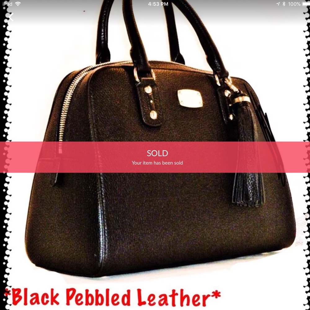 NWTS-Authentic Michael Kor’s Satchel Pebbled Leath